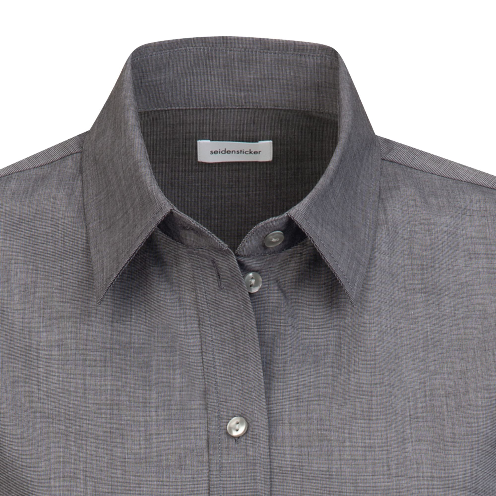 Seidensticker Damen Business Bluse Regular Fit 080604 - mit Webart Popeline und Uni-Muster