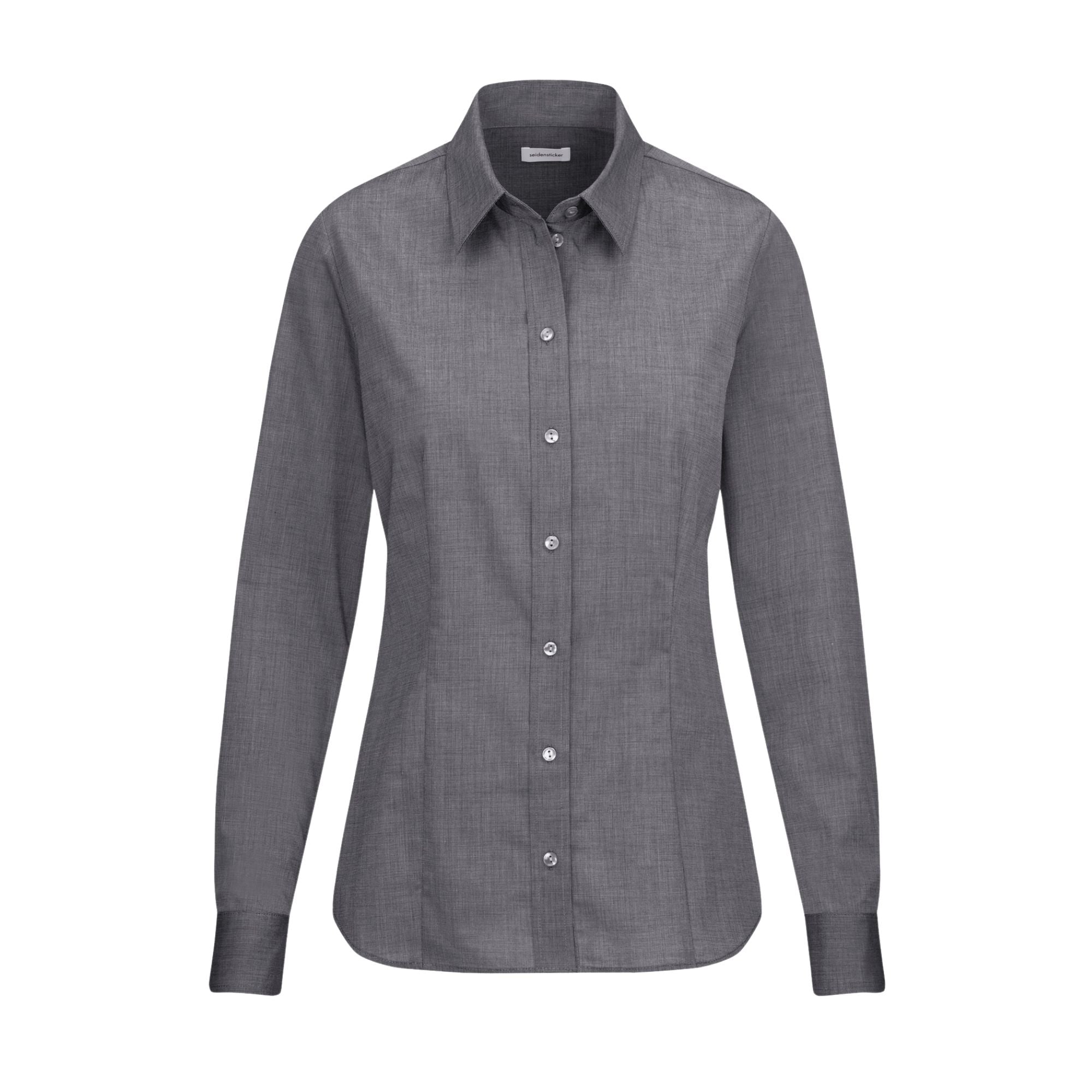 Seidensticker Damen Business Bluse Regular Fit 080604 - mit Webart Popeline und Uni-Muster