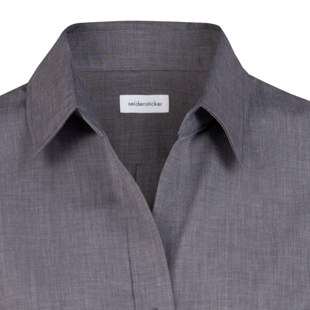 Seidensticker Damen Business Bluse Slim Fit 080613 - mit Webart Popeline und Uni-Muster