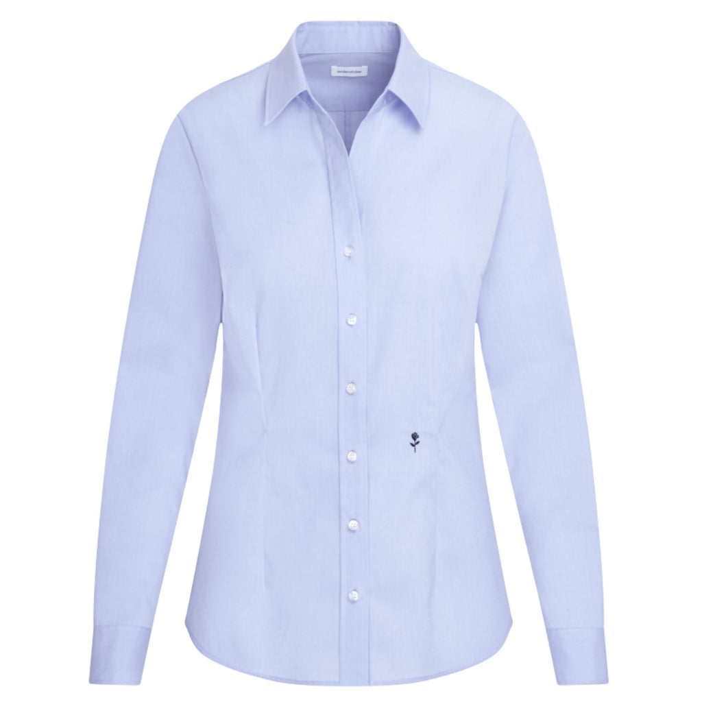 Seidensticker Damen Business Bluse Slim Fit 080613 - mit Webart Popeline und Uni-Muster