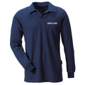 Rofa Herren Langarm Poloshirt 128115 Kornblau - mit Polokragen, Knopfleiste, Ärmelbündchen