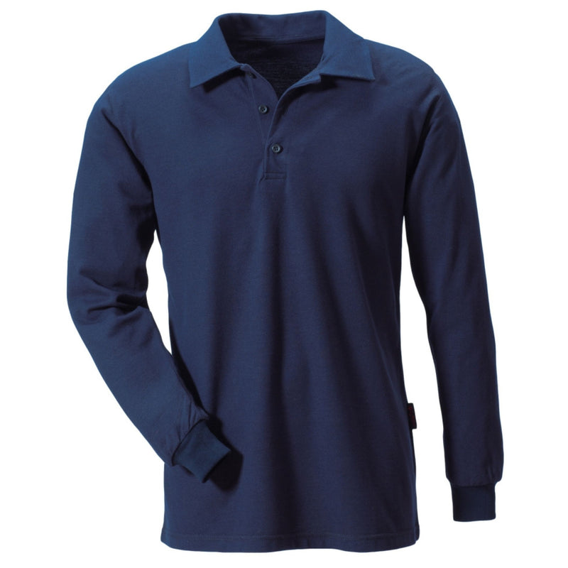 Rofa Herren Langarm-Poloshirt 128115 kornblau, Multinorm, Vorderansicht