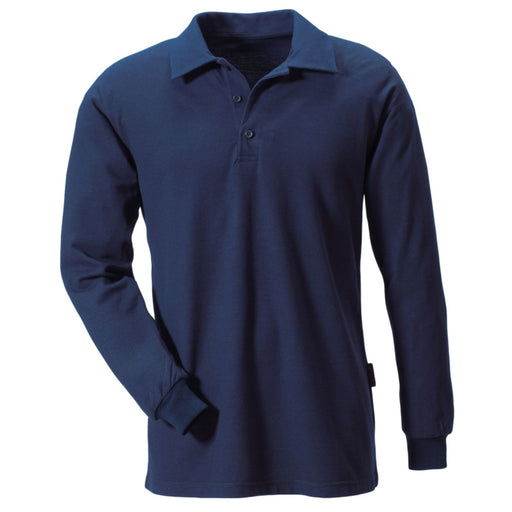 Rofa Herren Langarm-Poloshirt 128115 kornblau, Multinorm, Vorderansicht