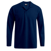 Promodoro Herren Poloshirt langarm 4600F navy, strapazierfähig, Vorderansicht