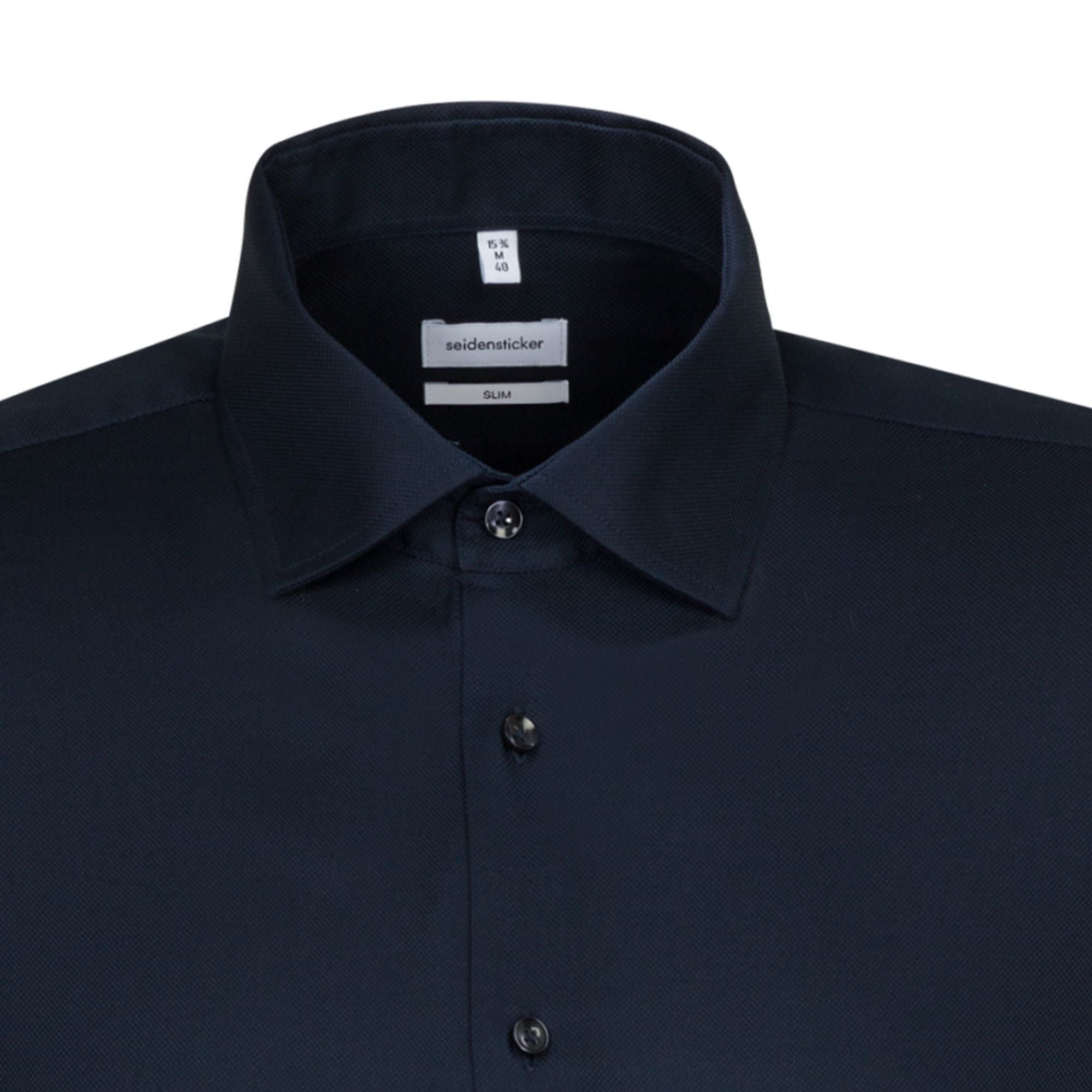 Seidensticker Herren Business Hemd Slim Fit 693650- mit Kentkragen und Strukturmuster