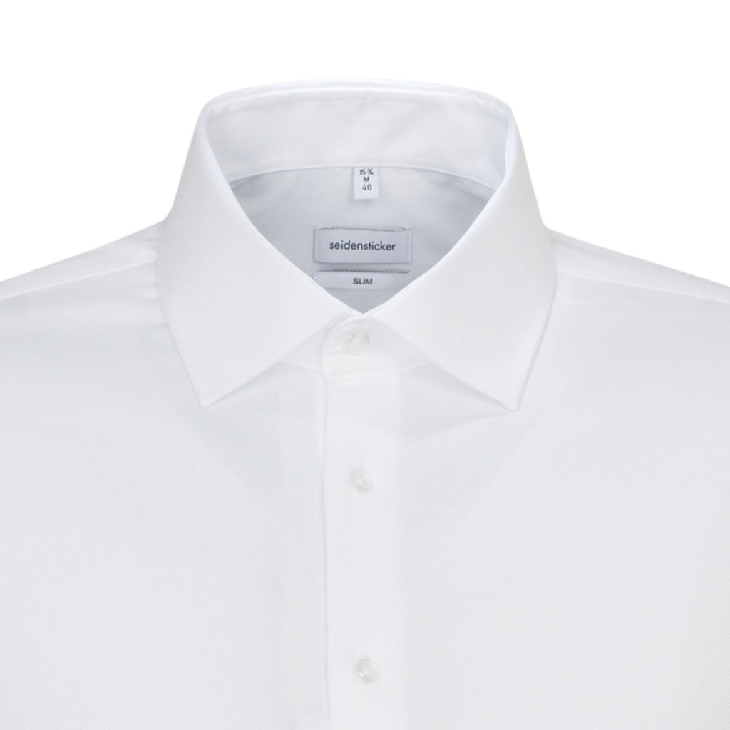 Seidensticker Herren Business Hemd Slim Fit 693650- mit Kentkragen und Strukturmuster
