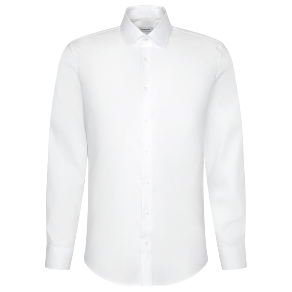 Seidensticker Herren Business Hemd Slim Fit 693650- mit Kentkragen und Strukturmuster