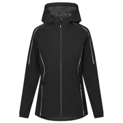 Promodoro Damen Softshell-Jacke 7835 schwarz, winddicht und atmungsaktiv, Vorderansicht