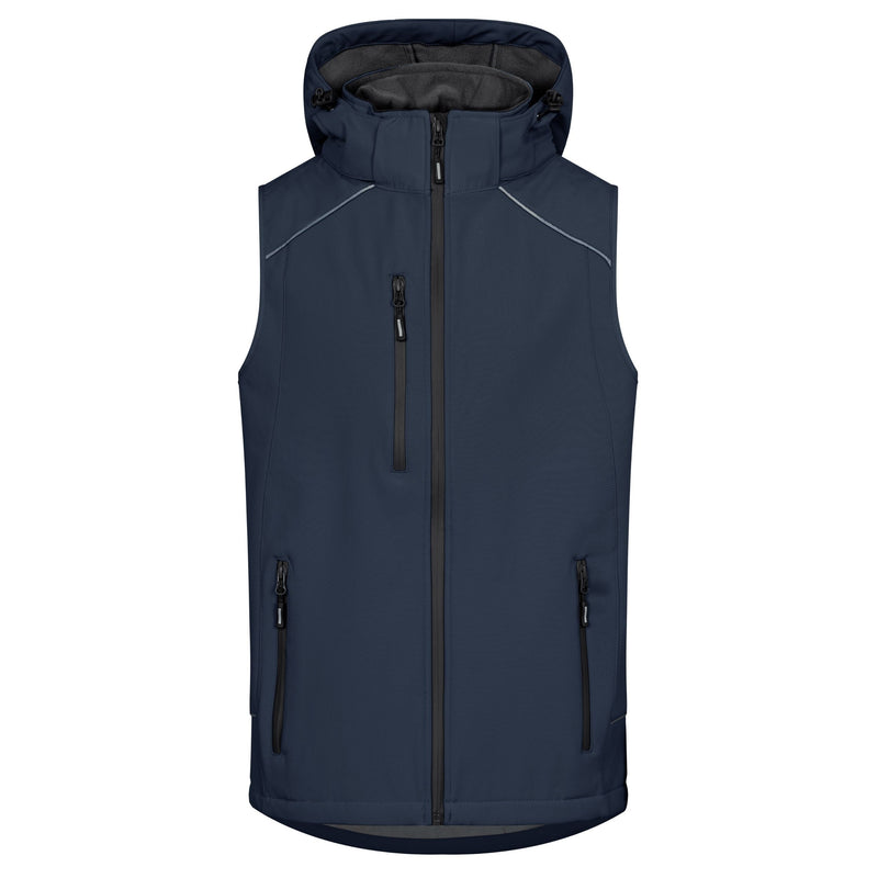 Promodoro Herren Softshell-Weste 7840M navy, winddicht und atmungsaktiv, Vorderansicht