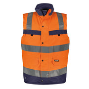 Dassy Herren Warnschutzweste Bilbao 350100 neonorange mit Reflexstreifen, Klasse 2, Vorderansicht