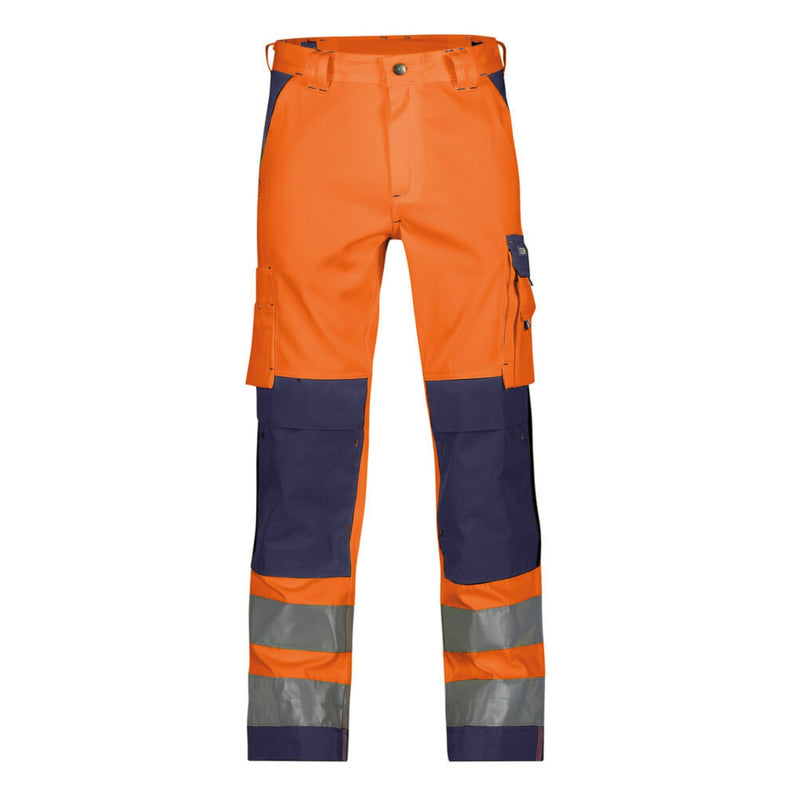Dassy Herren Warnschutz Bundhose Buffalo 200431 neonorange-dunkelblau, Klasse 2, Vorderansicht