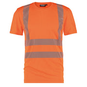 Dassy Herren Warnschutz T-Shirt Carter 710027 neonorange, EN ISO 20471 Klasse 2, Vorderansicht