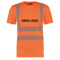 Dassy Herren Warnschutz T-Shirt Carter für Sichtbarkeit & Komfort im Sommer – Klasse 2 – 710027 Neonorange