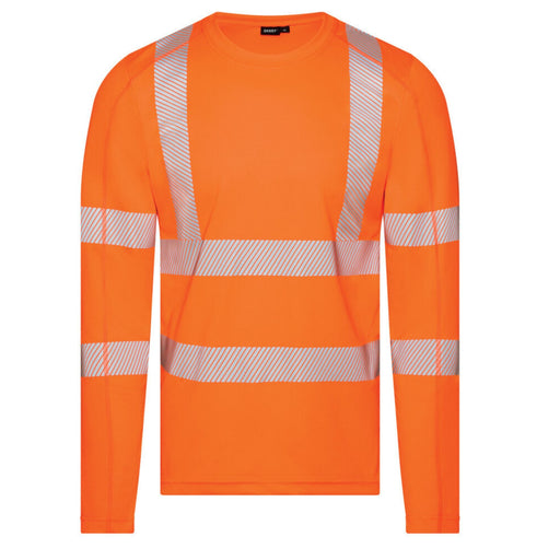 Dassy Carterville Warnschutz-Langarmshirt neonorange, EN ISO 20471 Klasse 3, Vorderansicht