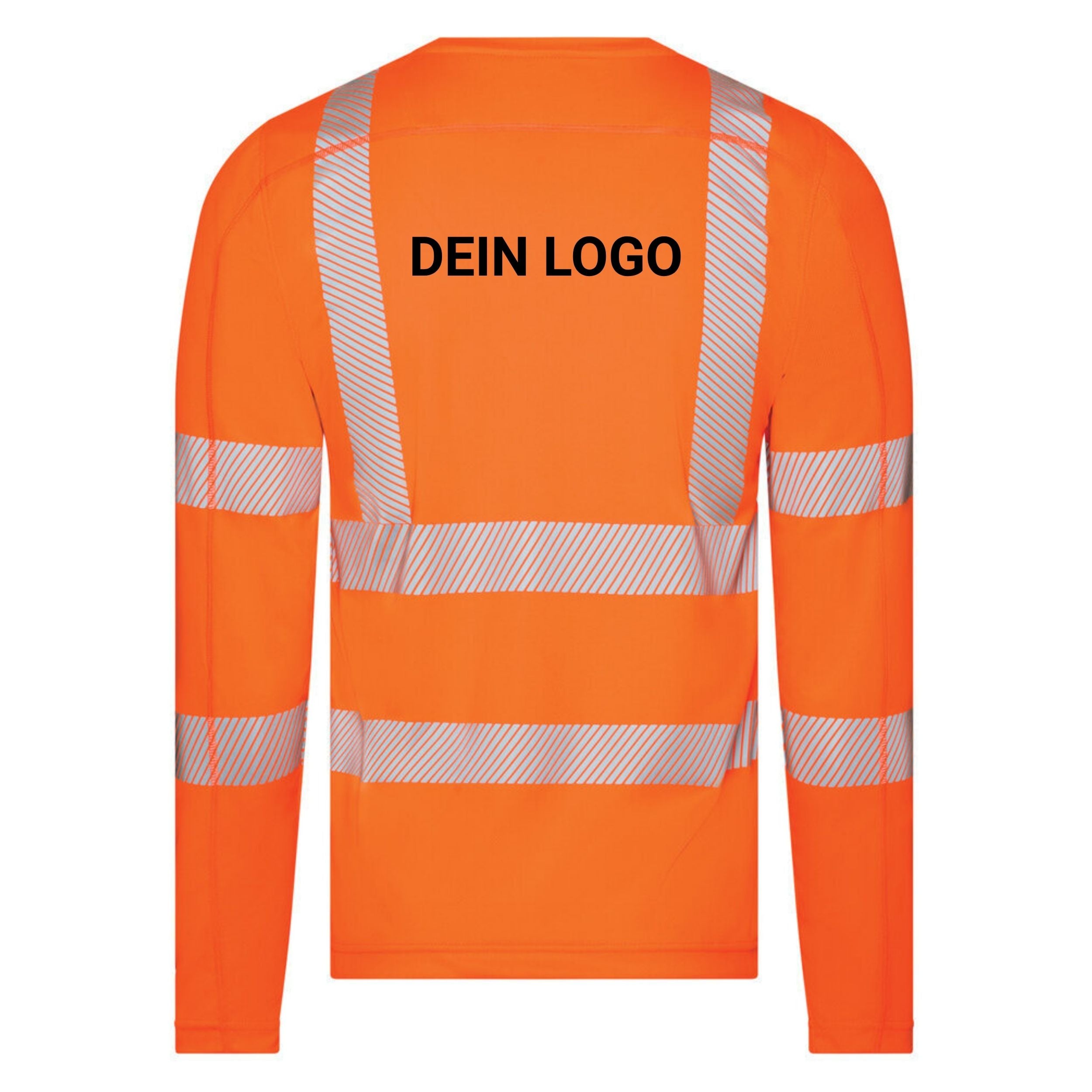 Dassy Herren Warnschutz Langarmshirt Carterville – Klasse 3 (BG-BAU förderfähig, LSF 50+) – 710037 Neonorange