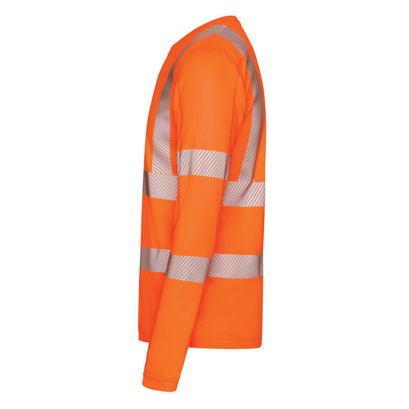 Dassy Herren Warnschutz Langarmshirt Carterville mit UV-Schutz LSF 50+ & hoher Sichtbarkeit – Neonorange