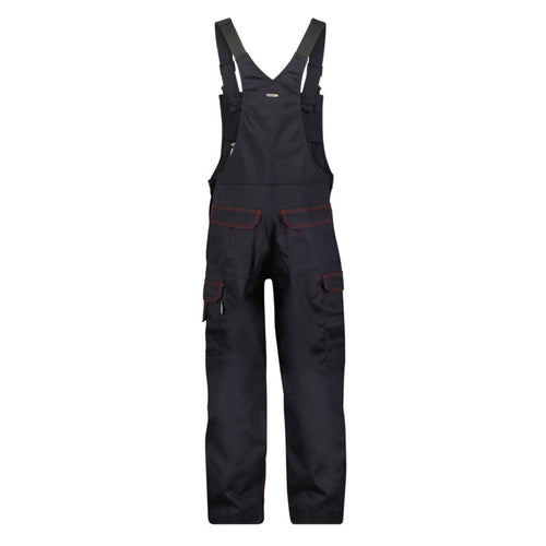 Dassy Herren Flammhemmende Latzhose Dakota mit Kniepolstertaschen & Hitzeschutz – Klasse 1 – 400142  Schwarz