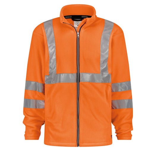 Dassy Herren Warnschutz Fleecejacke Kaluga 300247 neonorange, Klasse 2, Vorderansicht
