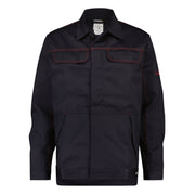 Dassy Herren flammhemmende Arbeitsjacke Montana 300342 schwarz, EN ISO 11611 Klasse 1, Vorderansicht