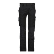 Dassy Damen Arbeitshose Helix Stretch schwarz mit praktischen Taschen, Vorderansicht