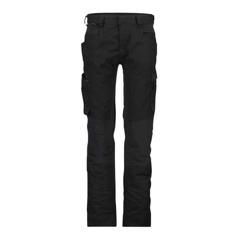 Dassy Damen Arbeitshose Helix Stretch schwarz mit praktischen Taschen, Vorderansicht