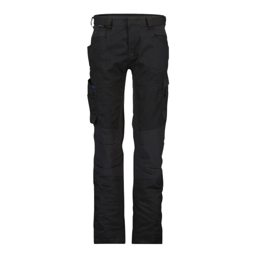 Dassy Damen Arbeitshose Helix Stretch schwarz mit praktischen Taschen, Vorderansicht