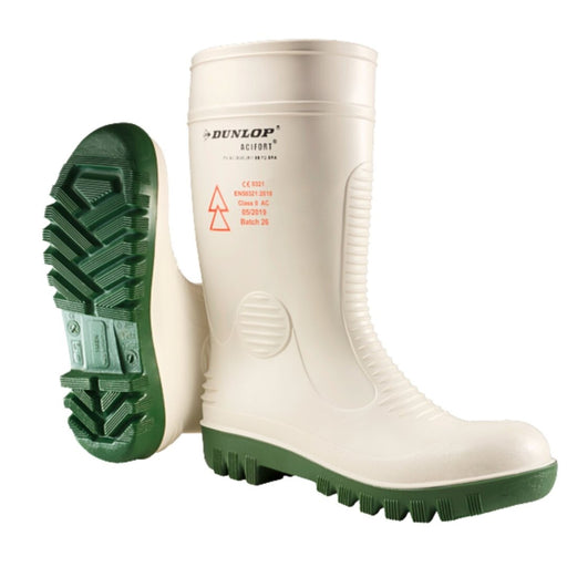 Dunlop Acifort High Voltage Elektriker-Sicherheitsstiefel A571411 weiß, S5 CI, Seitenansicht