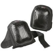 Knieschoner Basic 50002 schwarz mit PVC-Schutzkappe, EN 14404, Vorderansicht