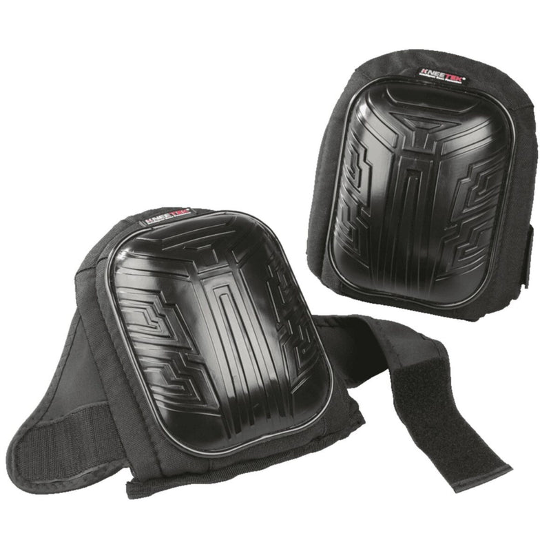 Knieschoner Basic 50002 schwarz mit PVC-Schutzkappe, EN 14404, Vorderansicht