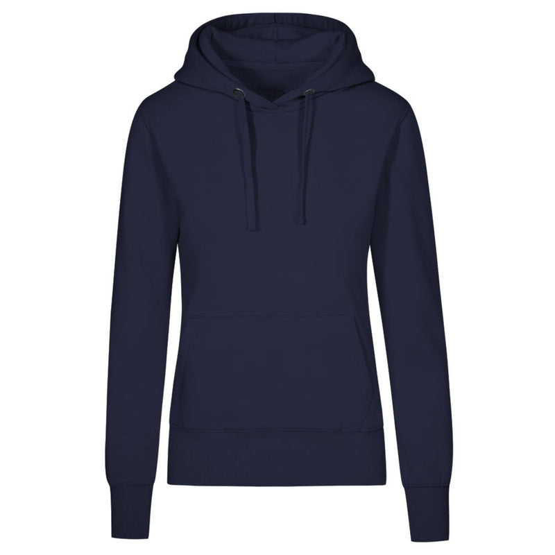 Promodoro Damen Kapuzenpullover 1781 navy mit Fronttasche, Vorderansicht