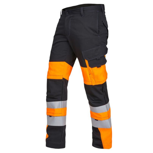 Rofa Herren Multinorm Bundhose 6652354 anthrazit-leuchtorange, Warnschutz Klasse 1, Vorderansicht
