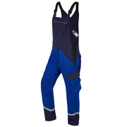 Rofa Herren Elektriker-Latzhose 1552367 kornblau-marine mit Reflexstreifen, Multinorm, Vorderansicht