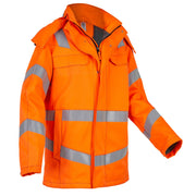 Rofa Herren Multinorm Warnschutzjacke 5452363 leuchtorange, Klasse 3 mit abnehmbarer Kapuze, Vorderansicht