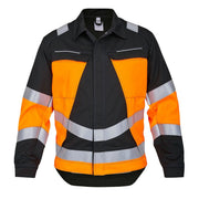 Rofa Herren Multinorm Jacke 6652429 orange-schwarz, Warnschutz Klasse 2 störlichtbogensicher, Vorderansicht