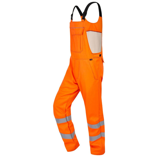 Rofa Herren Multinorm Latzhose 5452364 leuchtorange, Warnschutz Klasse 2, Vorderansicht