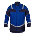 Rofa Herren Elektriker Arbeitsjacke 1552365 Kornblau/Marine, mit Reflexstreifen, Stehkragen - verlängerter Rücken, Bewegungsfalten
